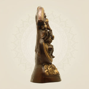 Brass Ganesh Murti Seated in Om- Luxeartisanship