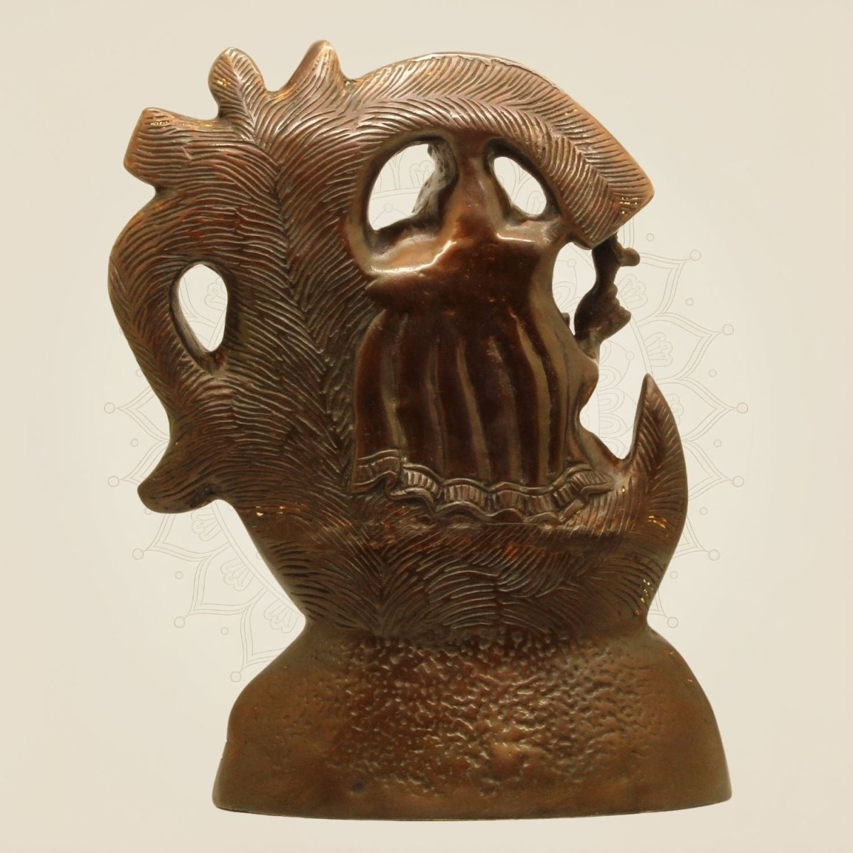 Brass Ganesh Sclupture Seated in Om- Luxeartisanship