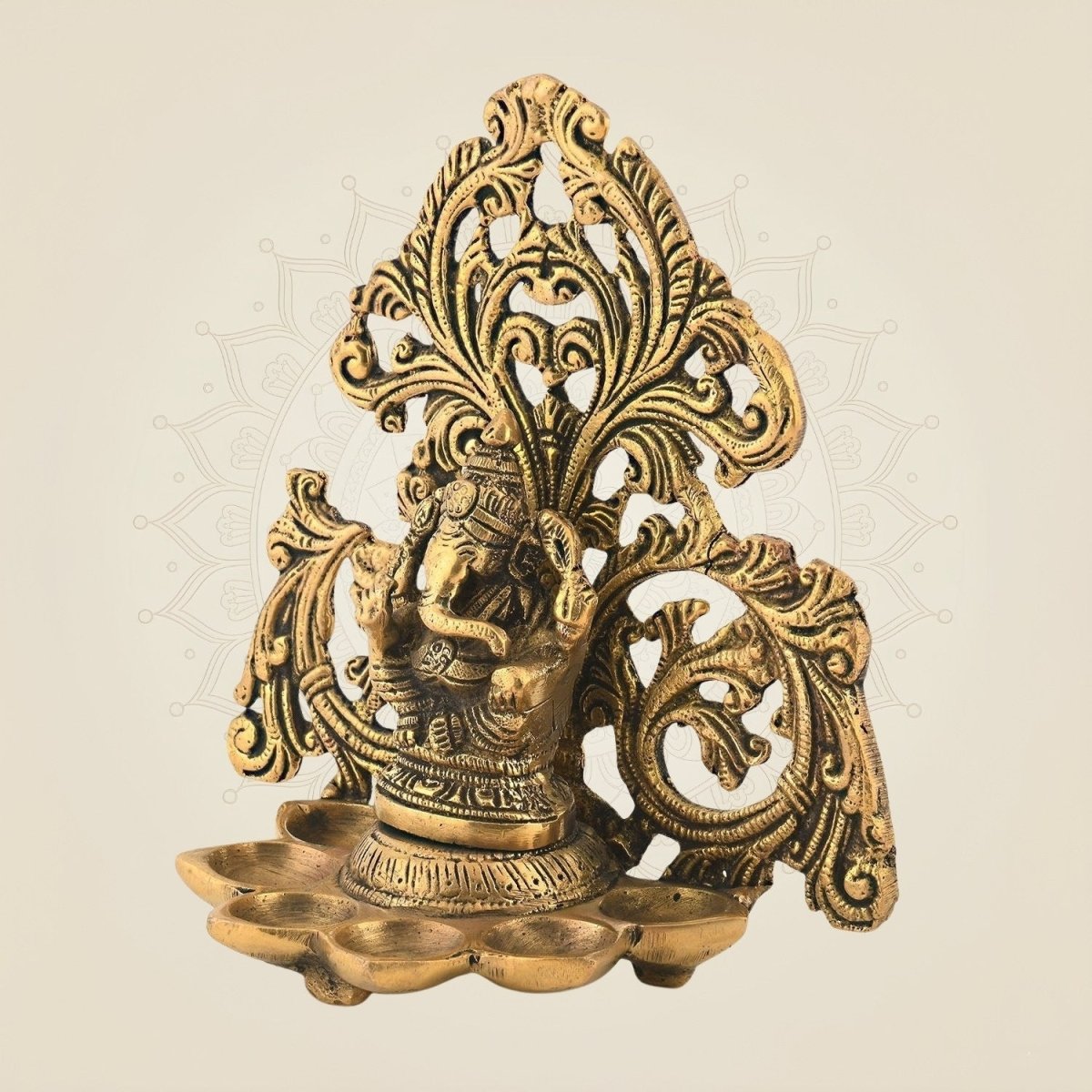 Brass Ganesha Diya