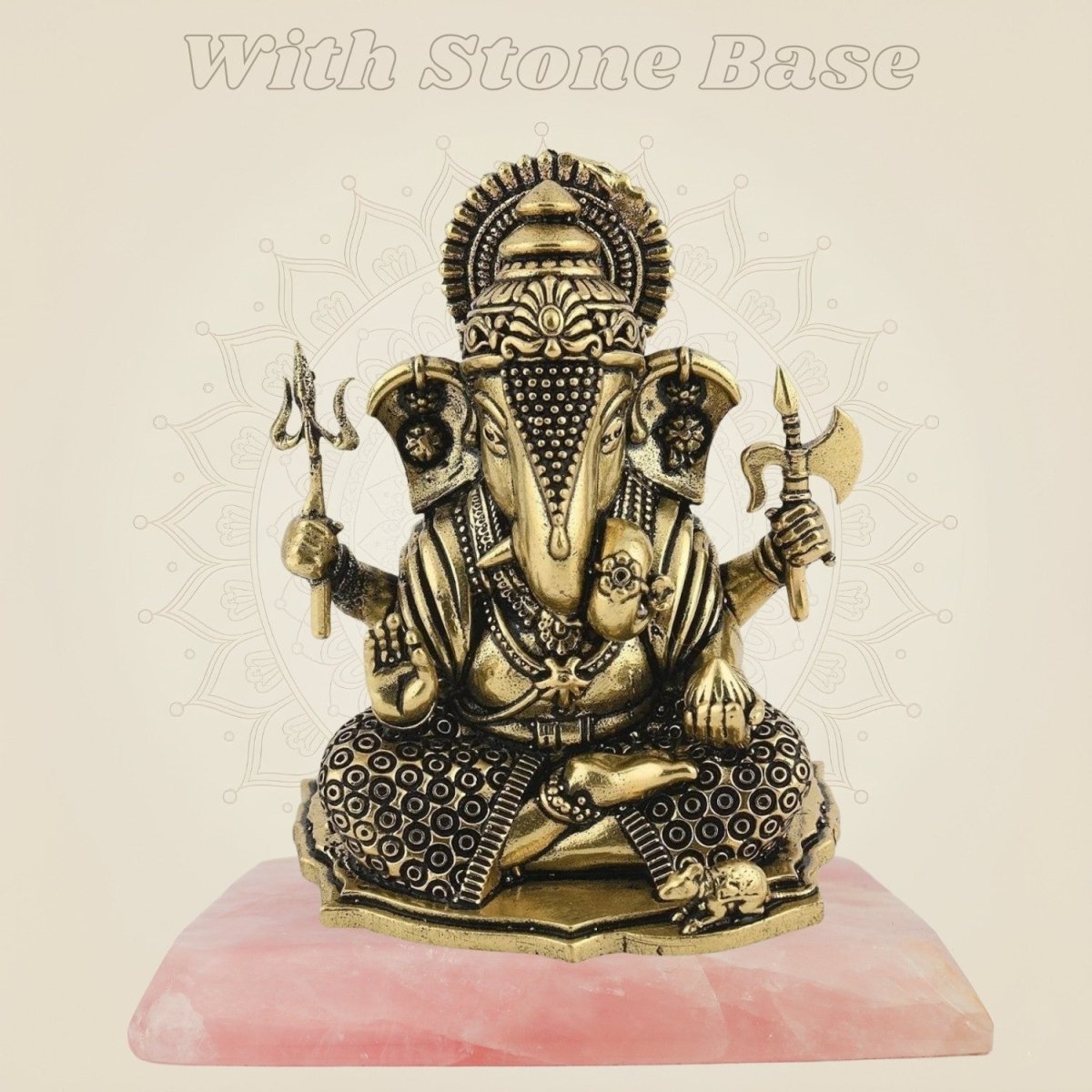 Brass Ganesha Idol 4" – Superfine & Unique Handcrafted Statue for Worship - Luxeartisanship