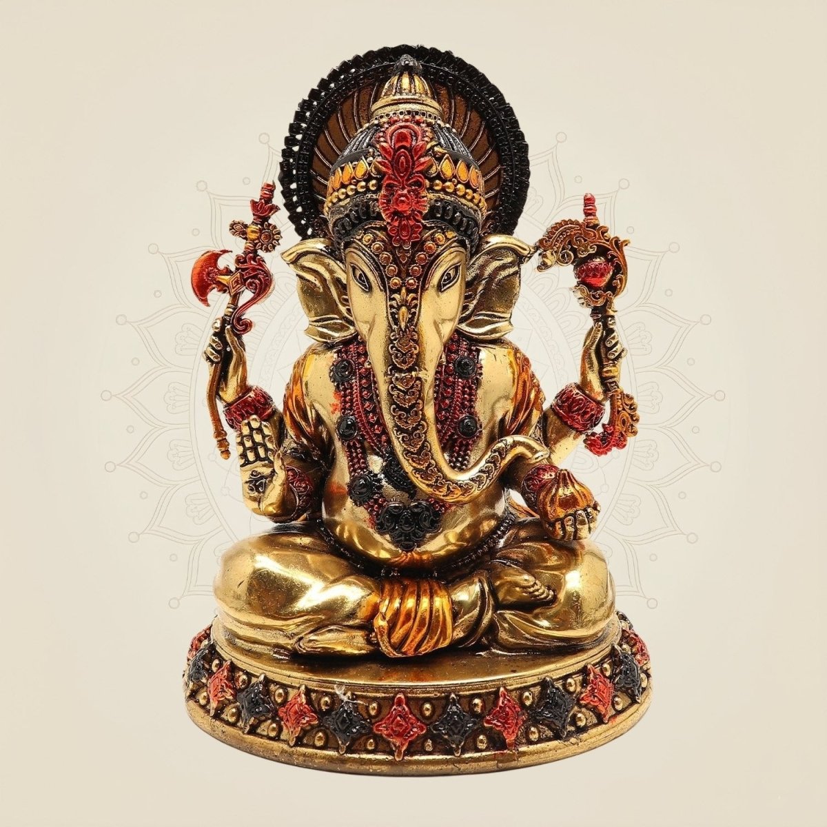 Brass Ganesha Seated Idol