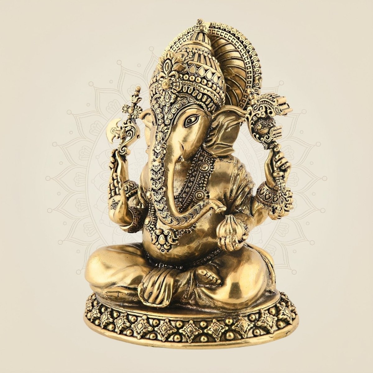 Finely Handcrafted Brass Ganesha Idol