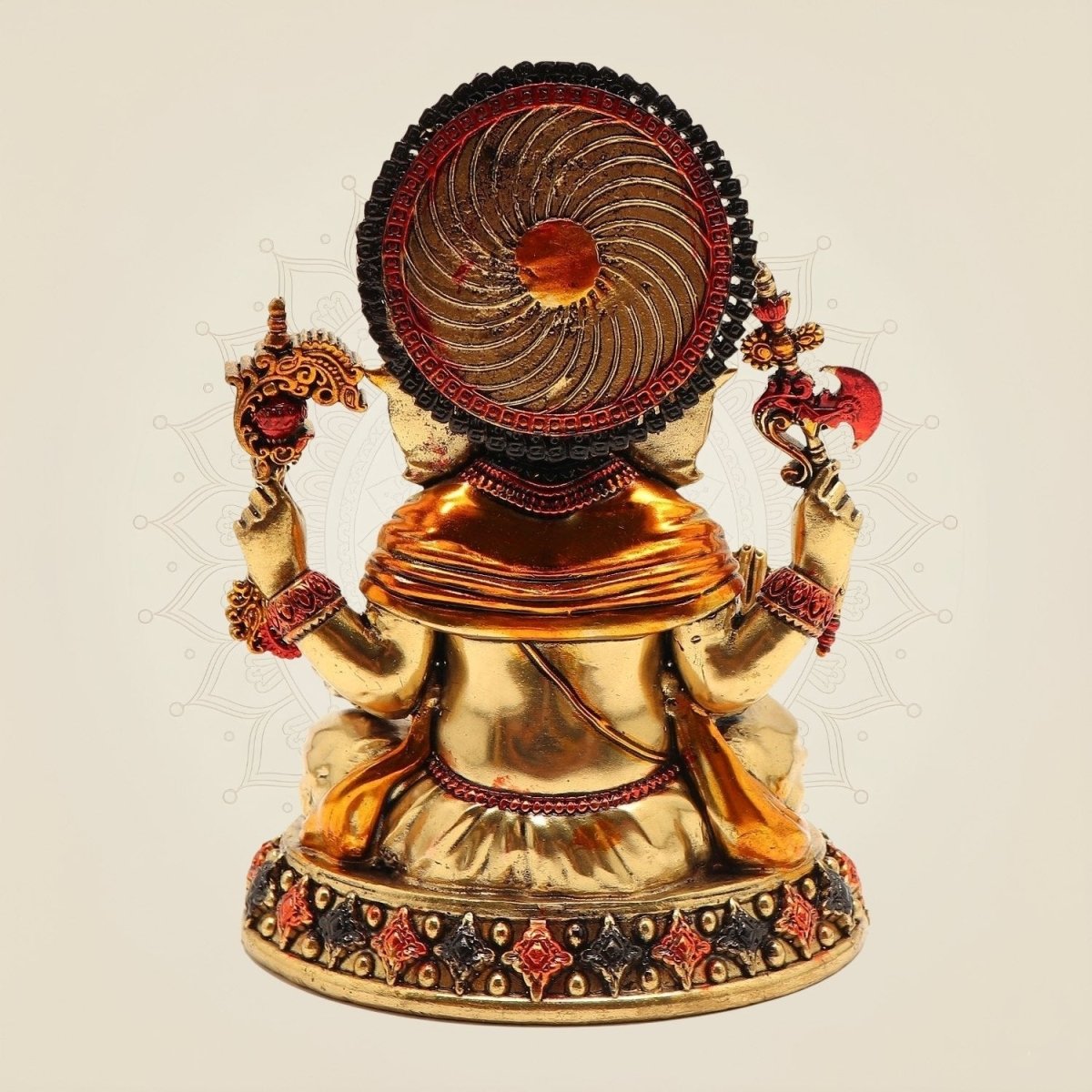 Brass Ganesha Colored Idol