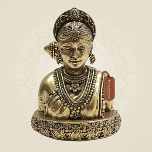 Brass Gauri Maa Idol – Embodiment of Purity, Love 3.5" - Luxeartisanship