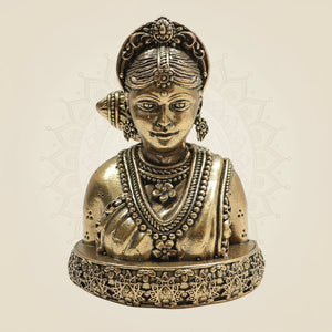 Brass Gauri Maa Idol – Embodiment of Purity, Love 3.5" - Luxeartisanship