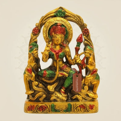 Brass Goddess Lakshmi Idol 8