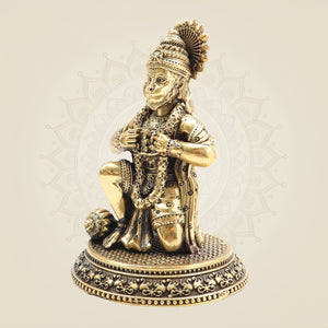 Brass Hanuman Statue 5" - Luxeartisanship