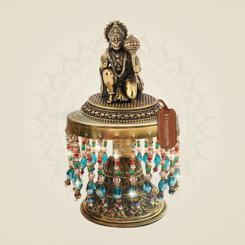 Brass Hanuman Murti Decorative Chowki Base statue 7"