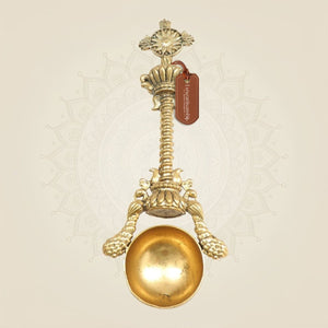 Brass Havan Spoon with Shankh Chakra