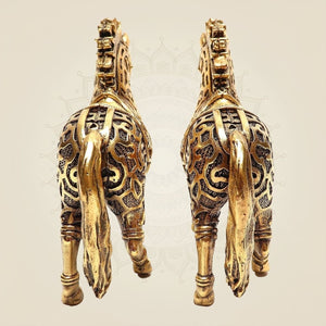 Pair Statue of Brass horse statue