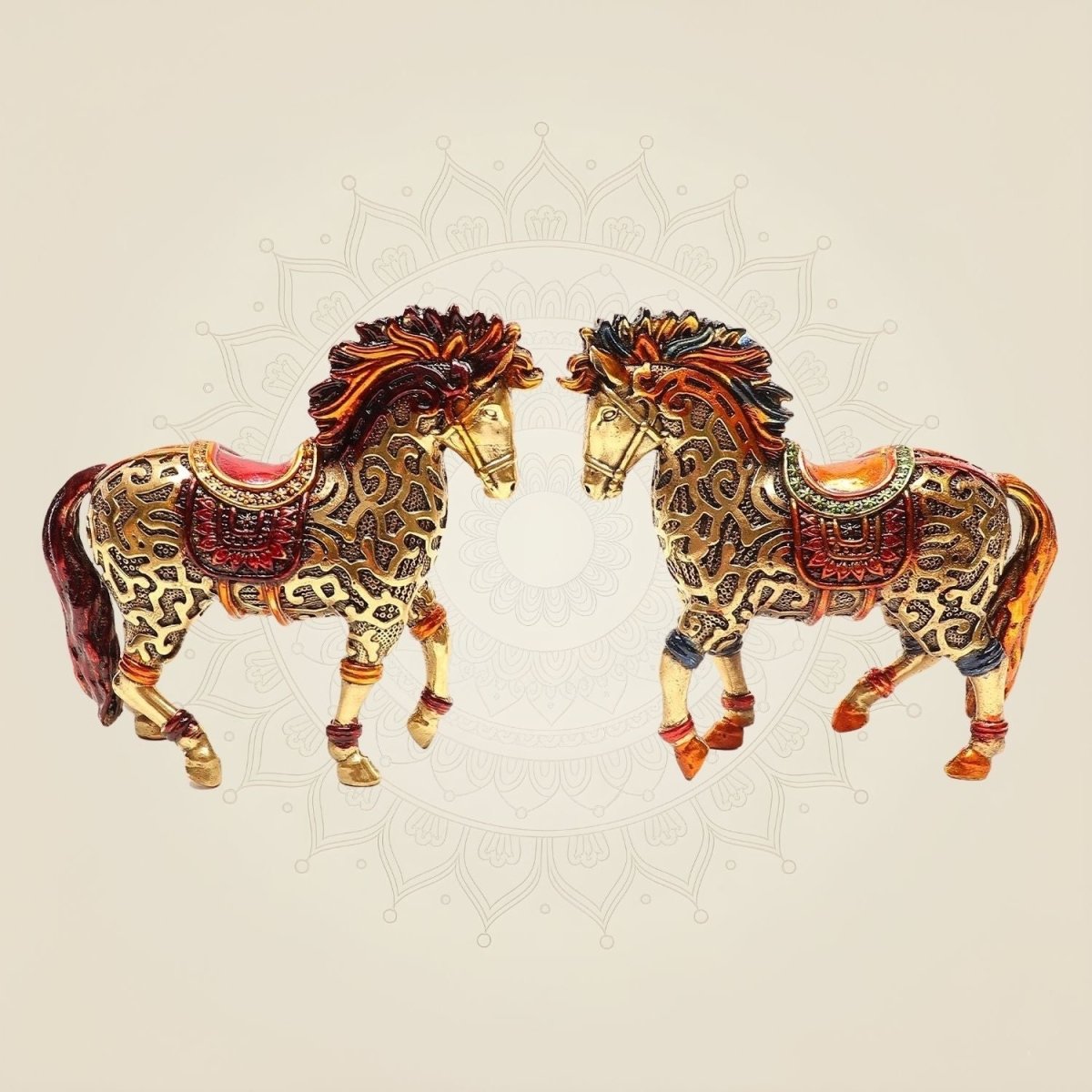 Handmade horse brass statue