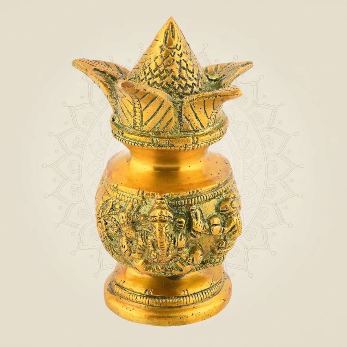 Brass Kalash with Coconut
