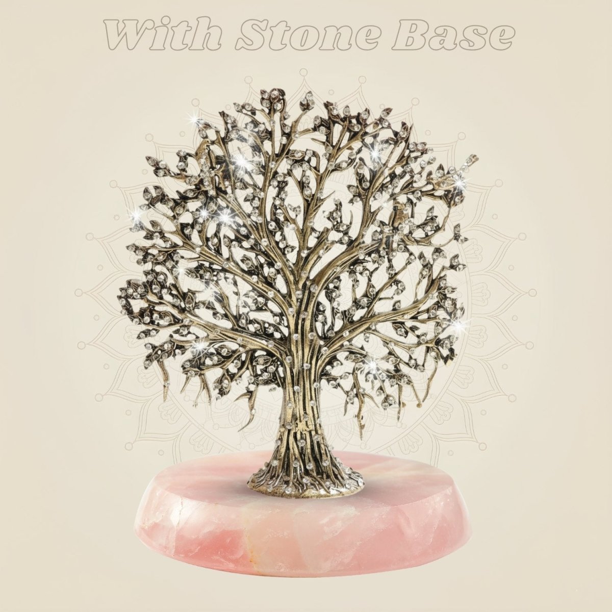 Brass Kalpavriksha Tree with Rhinestone Detailing