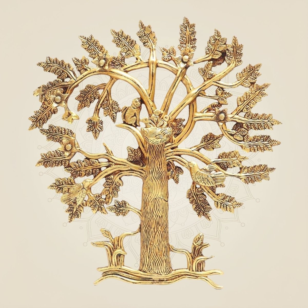 Brass Kalpavriksha Tree of Life 14 "– Unique Wall & Living Room Decor - Luxeartisanship