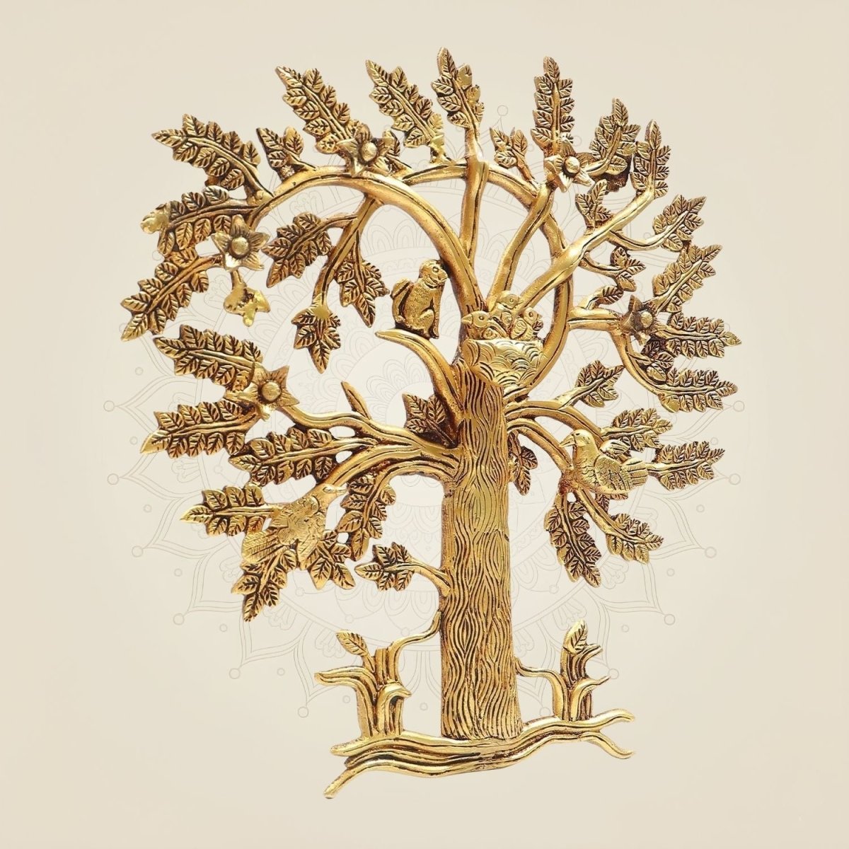 Brass Kalpavriksha Tree of Life 14 "– Unique Wall & Living Room Decor - Luxeartisanship