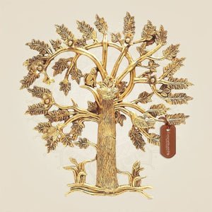 Brass Kalpavriksha Tree of Life 14 "– Unique Wall & Living Room Decor - Luxeartisanship