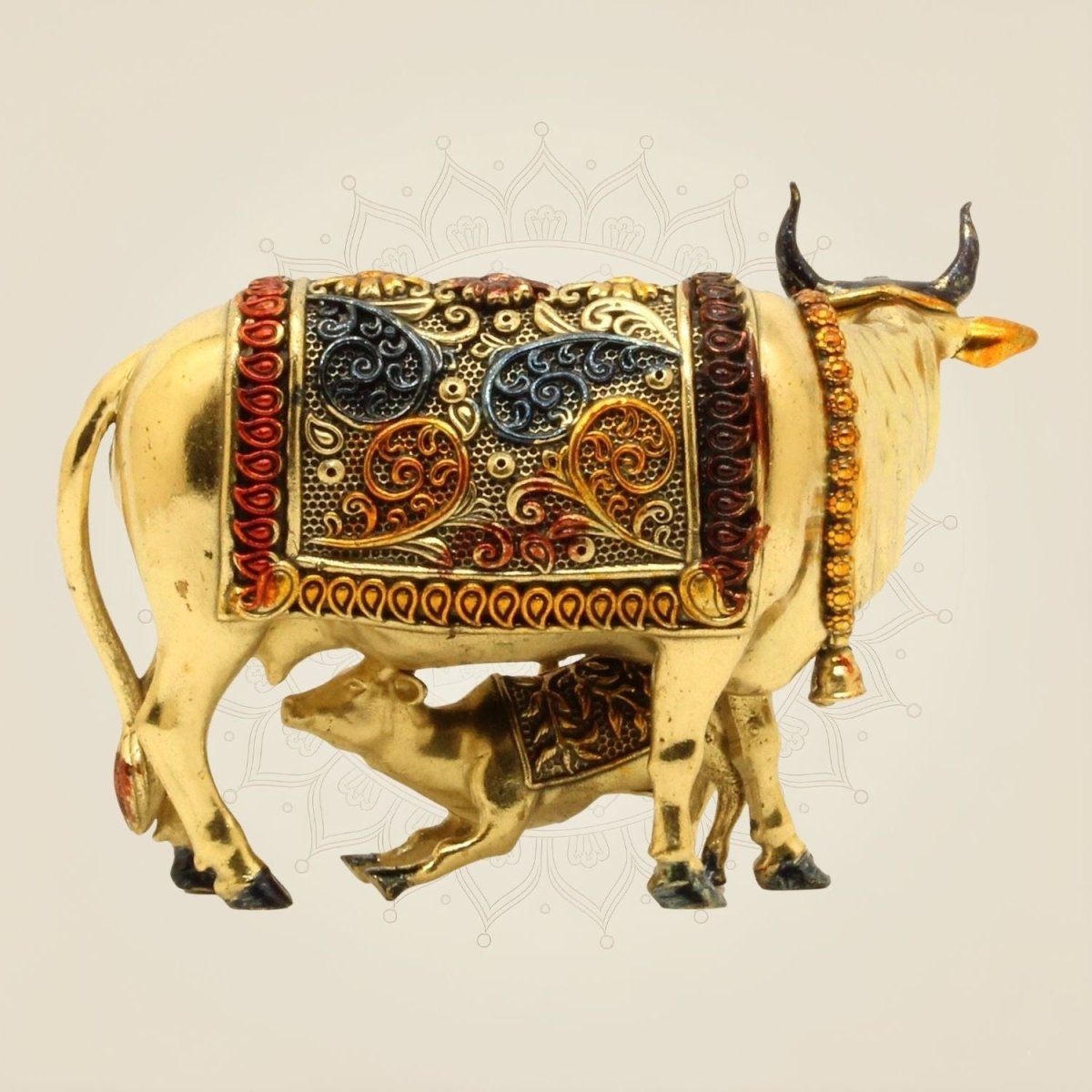 Kamdhenu Cow Brass Idol