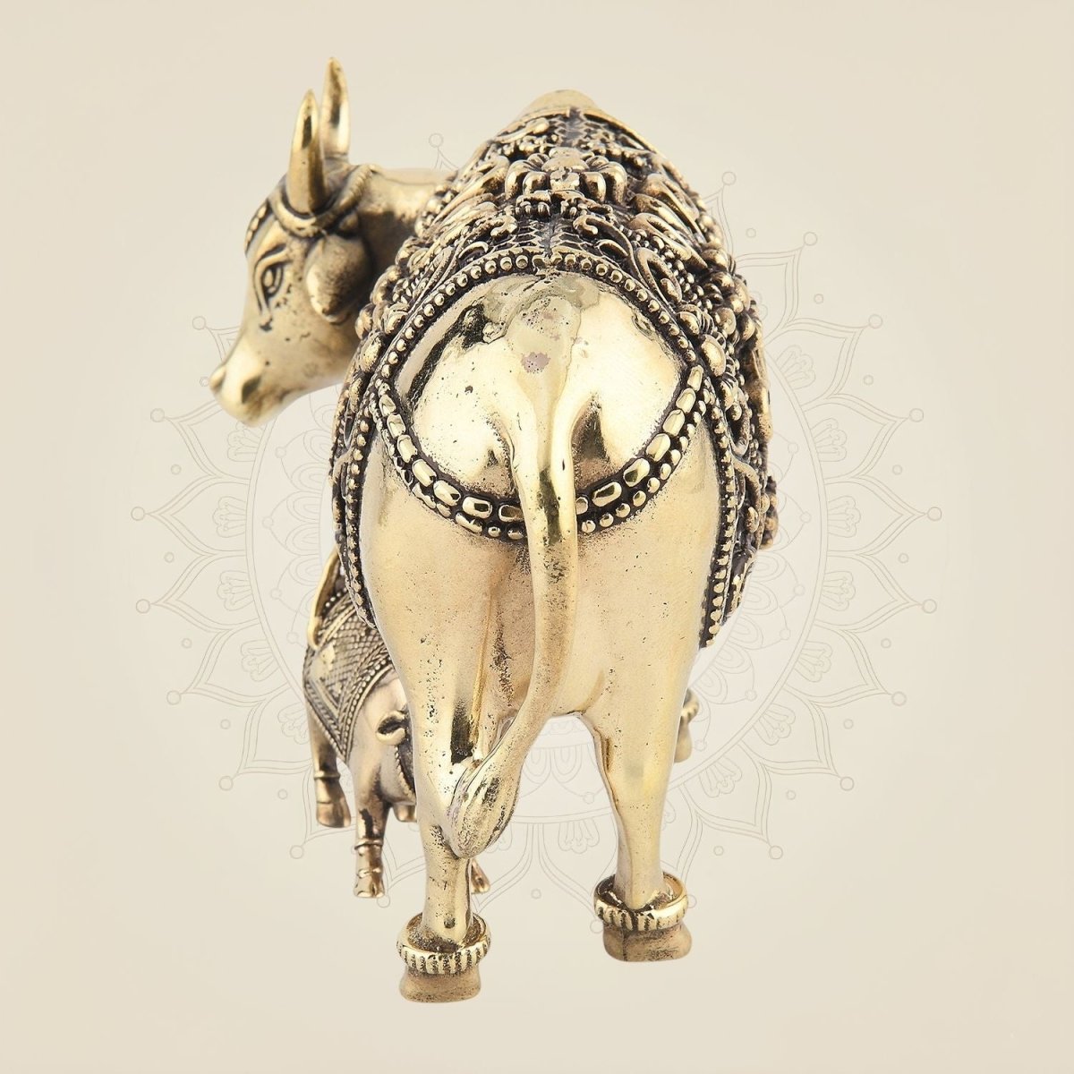 Kamdhenu Cow Brass Murti