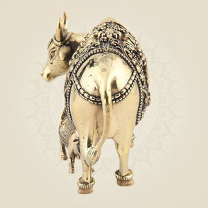 Kamdhenu Cow Brass Murti