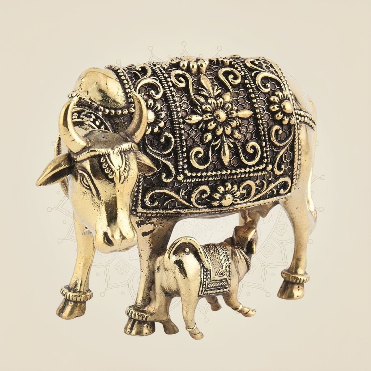 Brass Kamdhenu Cow Murti