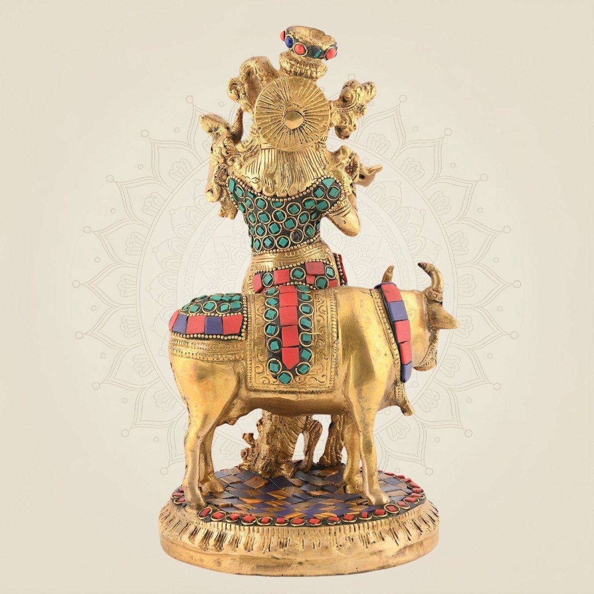 Multicolor Gemstone Work Handcrafted Murti