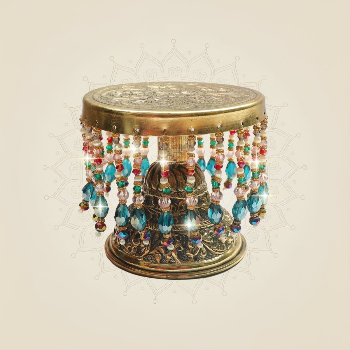 Brass Krishna with Peacock on Chowki 10"– Brass Statue - Luxeartisanship