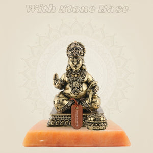 Handcrafted Murti of Lord  Kuber on gemstone