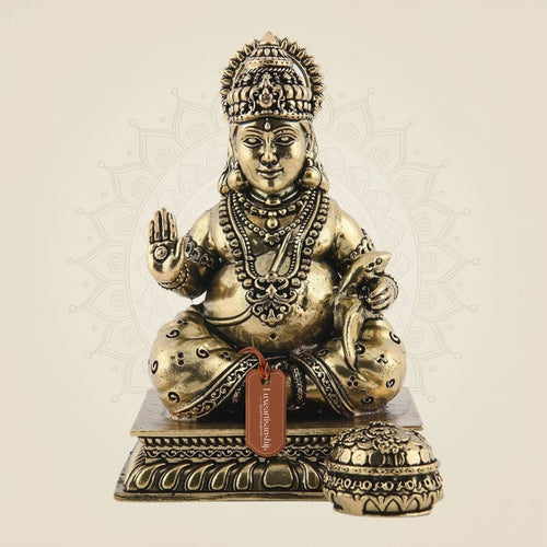 Brass Kuber Idol - 3 Inch |  Lord of Wealth, Prosperity & Fortune