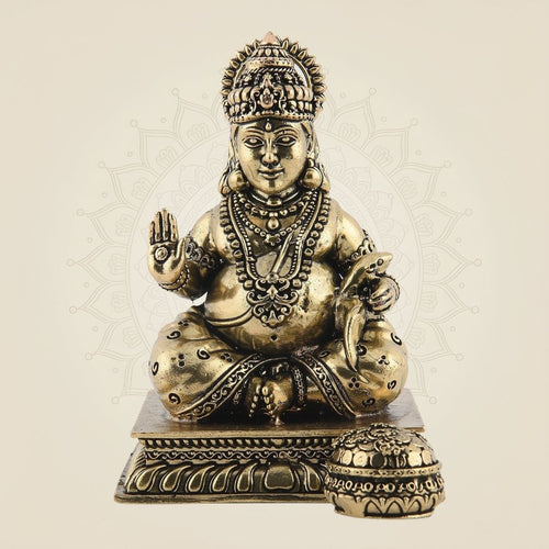 Brass Kuber Idol - 3 Inch |  Lord of Wealth, Prosperity & Fortune