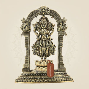 Brass Lakshmi Devi Idol on Lotus