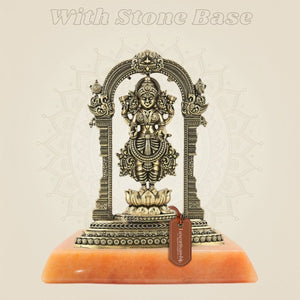 Brass Lakshmi Statue on gemstone base