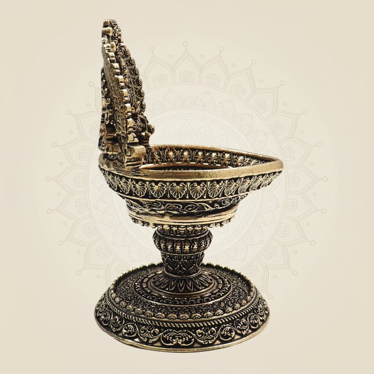 Brass Lakshmi Diya 4.5" – Radiant Symbol of Wealth - Luxeartisanship
