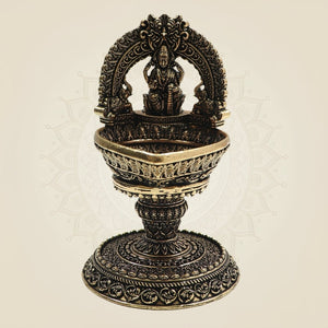 Brass Lakshmi Diya 4.5" – Radiant Symbol of Wealth - Luxeartisanship