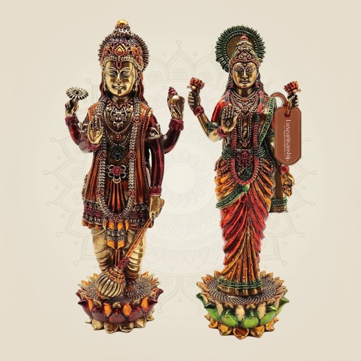 Home Altar Vishnu Lakshmi Brass