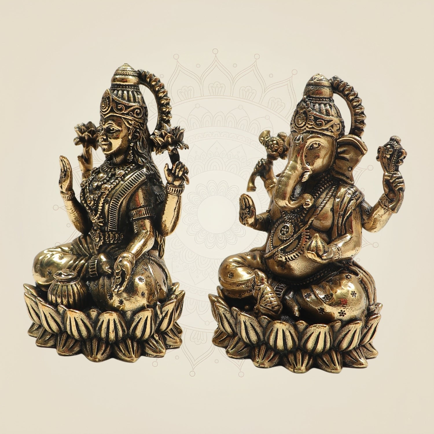 Brass Laxmi Ganesh Murti