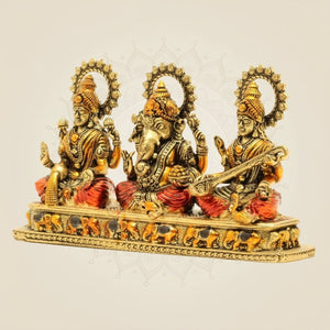 Lord Ganesha, Laxmi & Saraswati