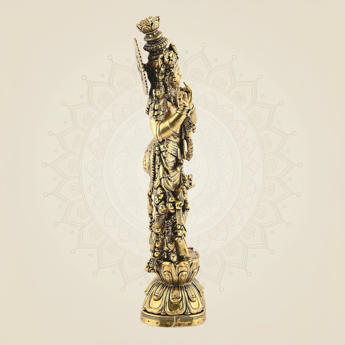 Brass Lord Krishna Idol for Temple