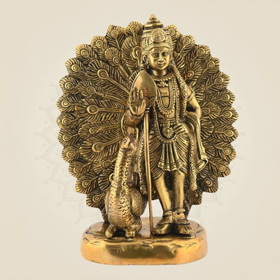 Brass Lord Murugan Idol 9.5