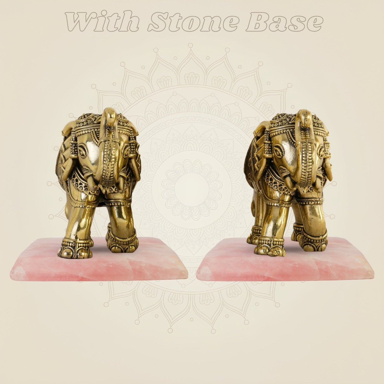 Brass Mini Elephant Pair 3" Artisan – Handcrafted Decor & Vastu Showpiece - Luxeartisanship