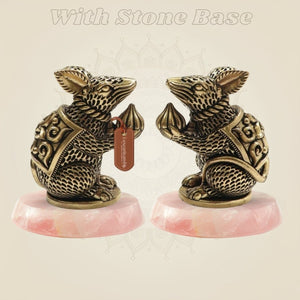 Brass Mushak Pair 3"– Sacred Companion for Ganesh Worship - Luxeartisanship