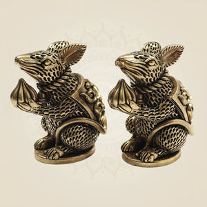 Brass Mushak Pair 3"– Sacred Companion for Ganesh Worship - Luxeartisanship