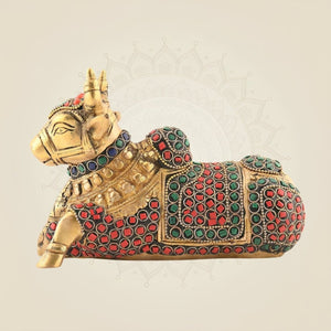 Brass Nandi Statue 4.75″ – Shiva’s Gatekeeper  - Luxeartisanship
