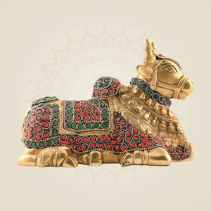 Brass Nandi Statue 4.75″