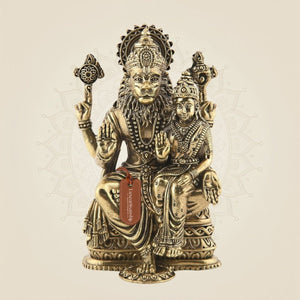 Brass Narasimha with Lakshmi Idol