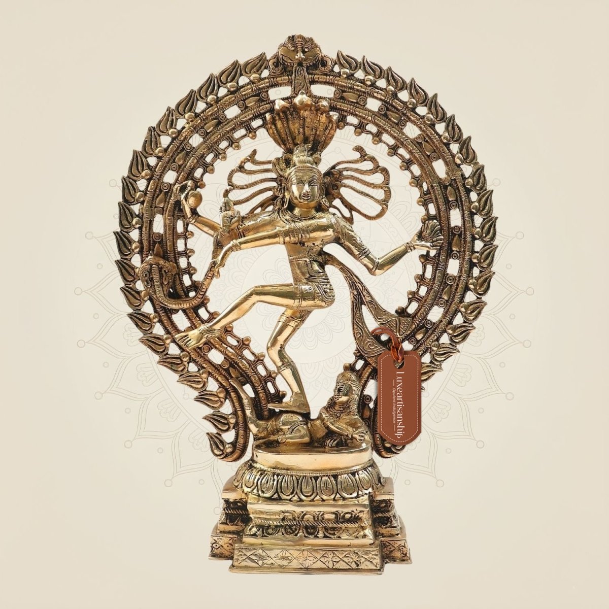 21.5-inch brass Nataraja murti