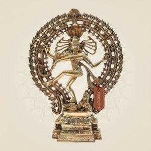 21.5-inch brass Nataraja murti