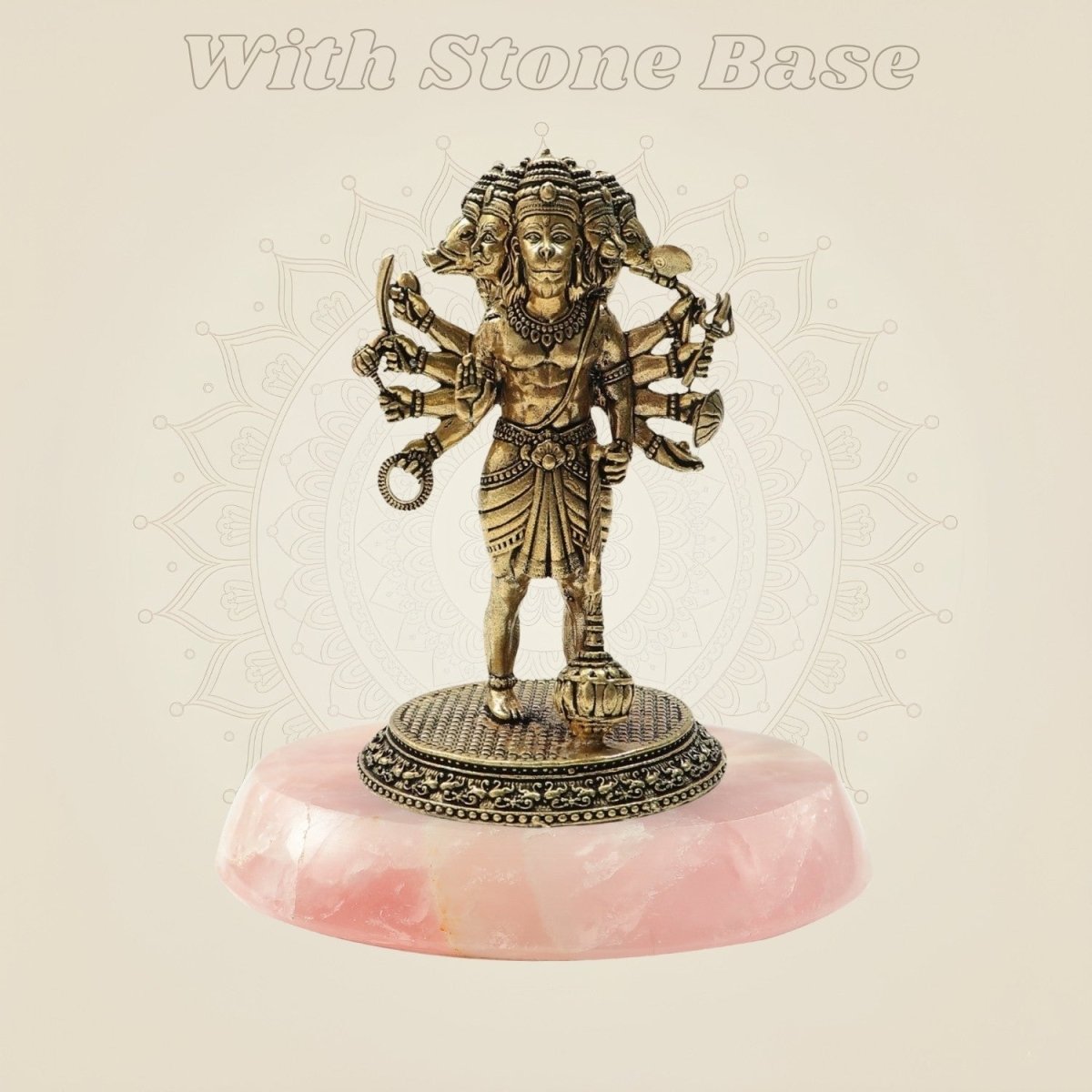 Brass Panchmukhi Hanuman Idol 4.75" – Powerful Protection & Divine Strength - Luxeartisanship