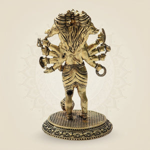 Brass Panchmukhi Hanuman Idol 4.75" – Powerful Protection & Divine Strength - Luxeartisanship