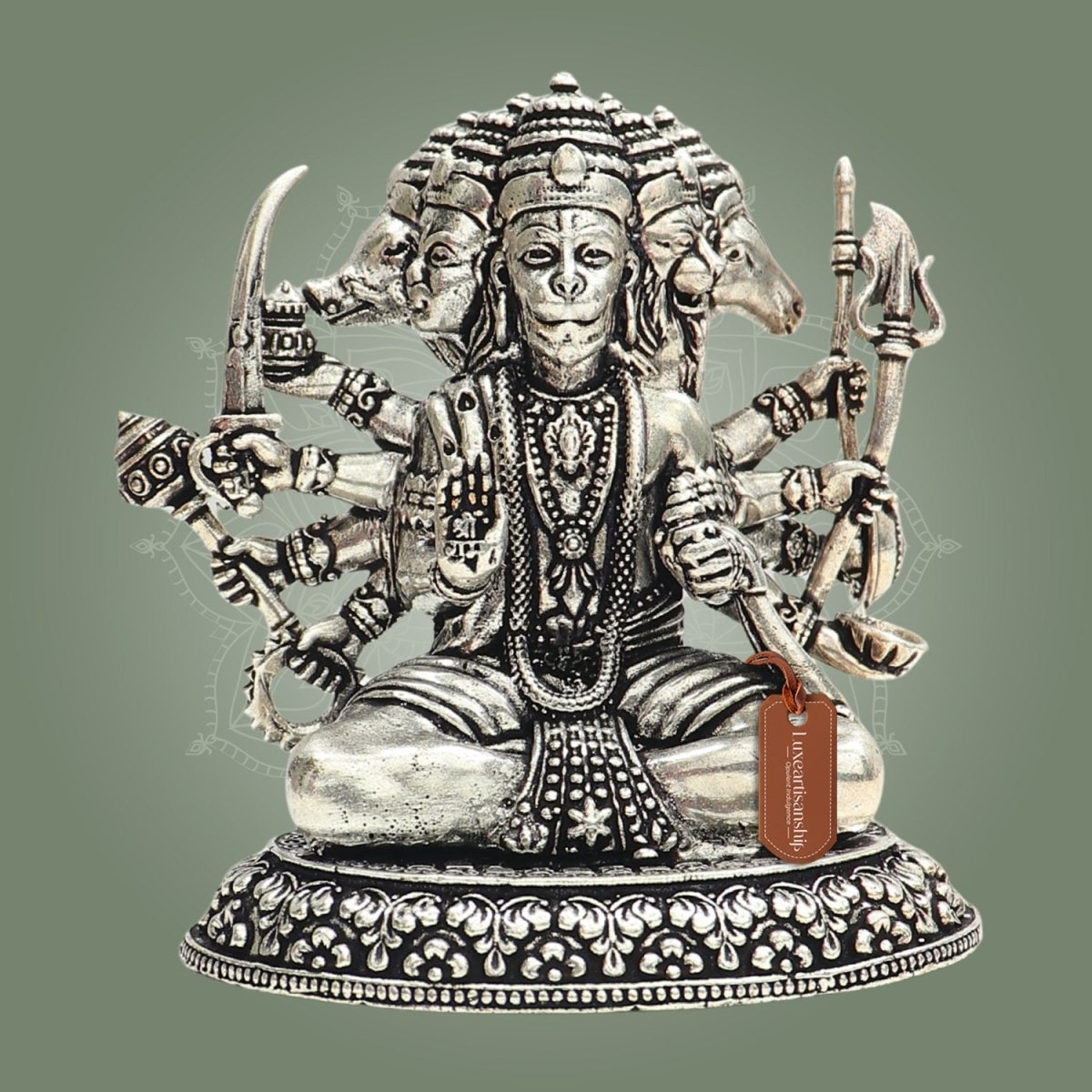Divine Panchmukhi Hanuman Silver Idol