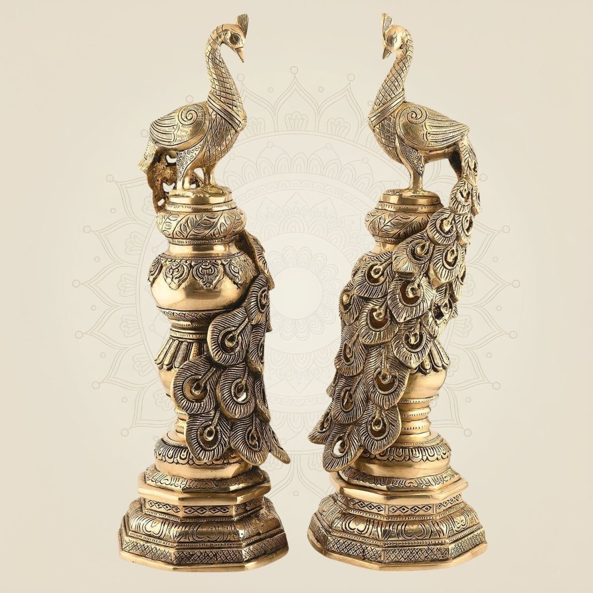 Brass Peacock Pair